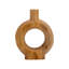 Bois de Philippos, vase en forme de beigne H 14 po, brun-1970614142