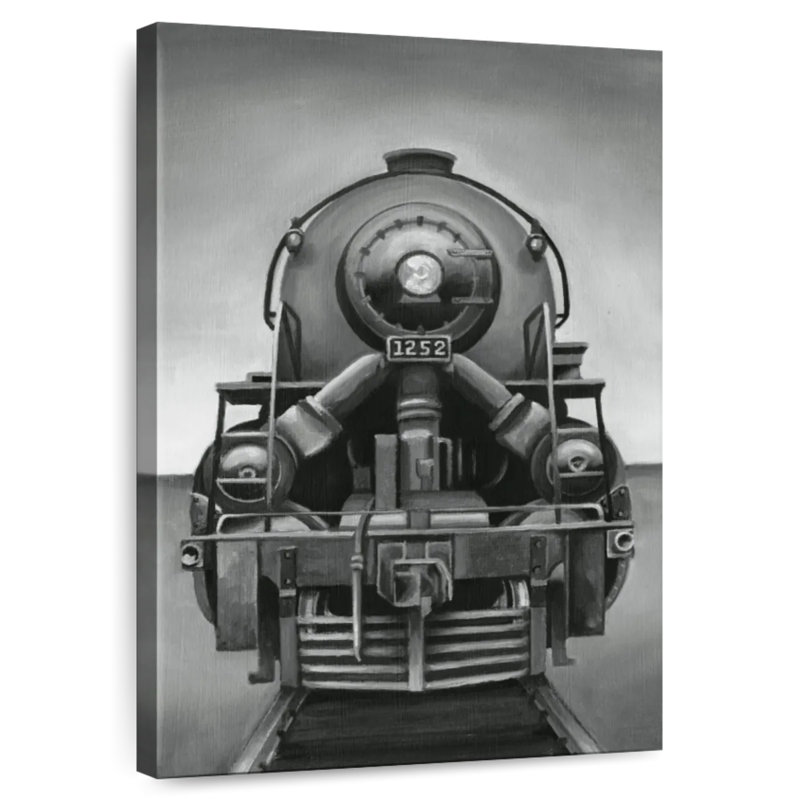 Mehar Monochromatic Vintage Train, 48" H x 32" W