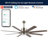 66'' Ceiling Fan with LED Lights-453944120