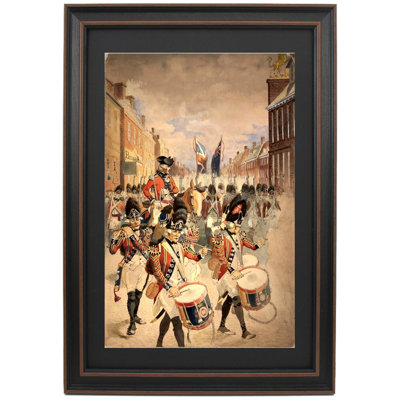 Military Parade Scene Of The Regulars In Boston 1774 By Charles M. Lefferts