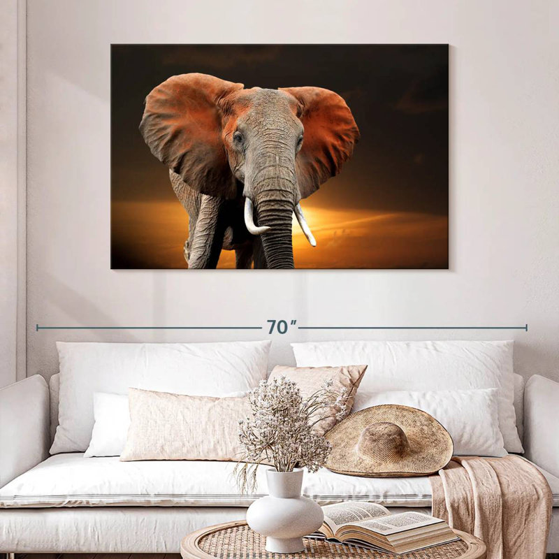 Kenyan Elephant, 32" H x 48" W