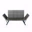Banc de patio extérieur, banc de conversation pliable en osier pour cour arrière PE