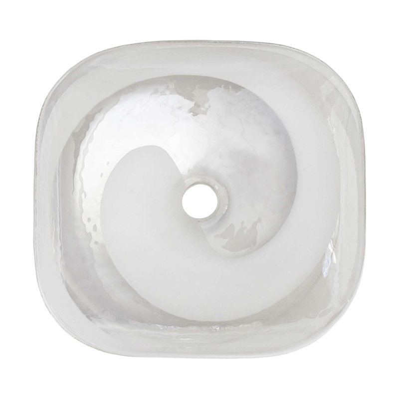 Murano Glass Specialty Vessel Bathroom Sink, Seaspray