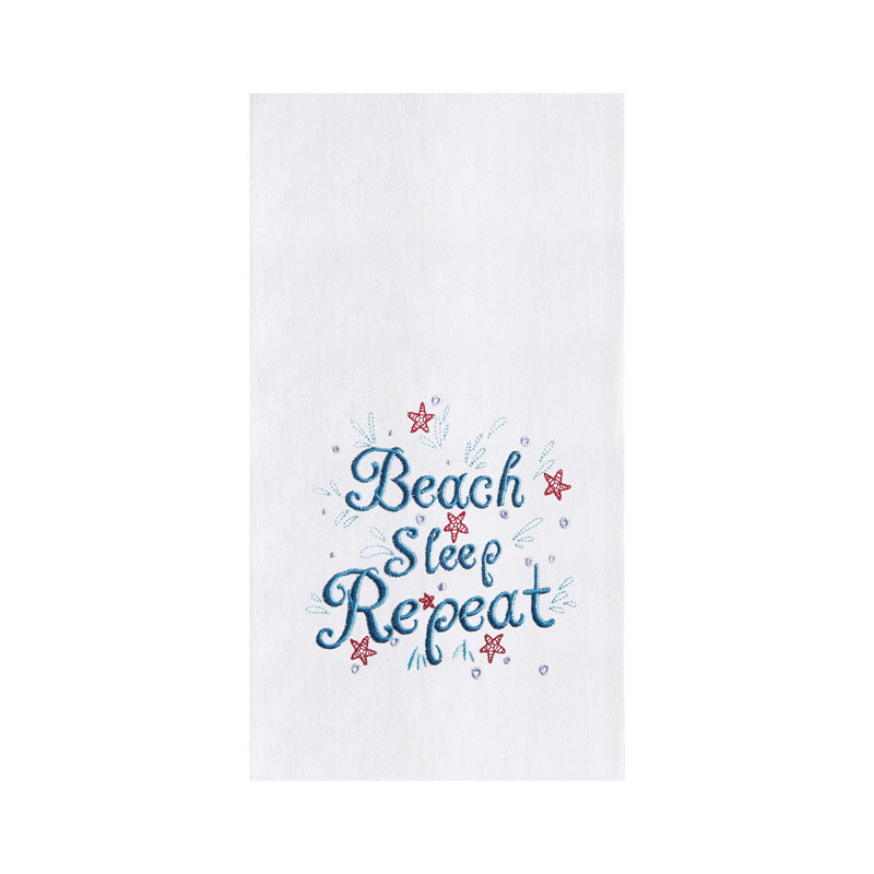 Beach Sleep Repeat Flour Sack Kitchen Dishtowel