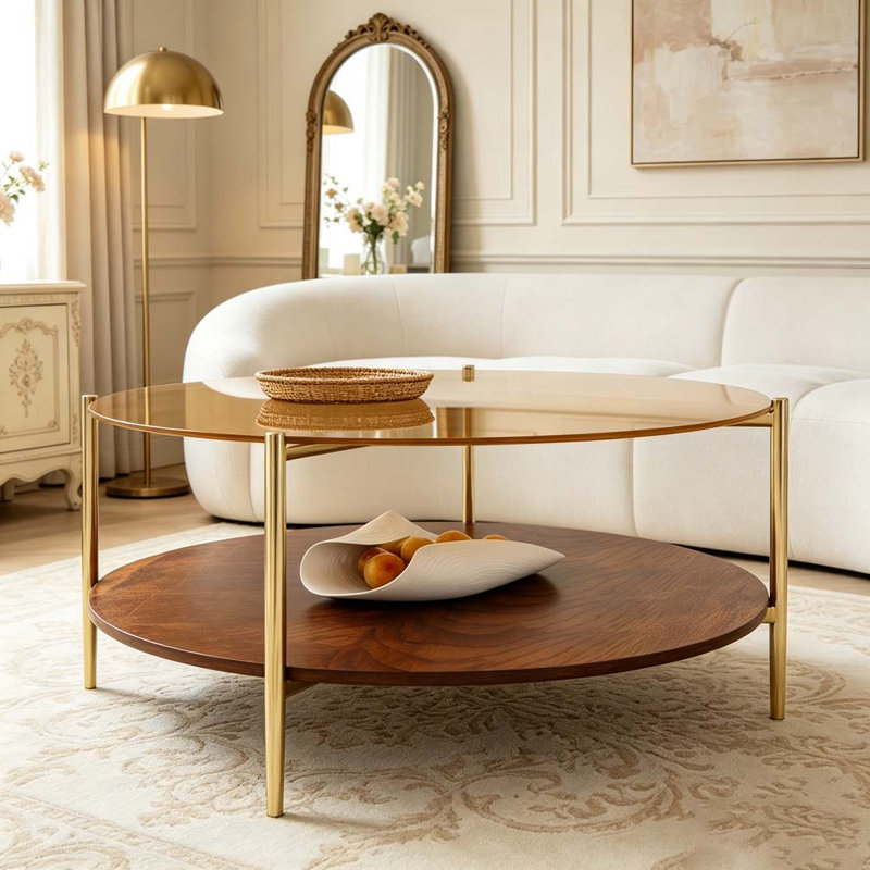 Table basse Modern, Doré
