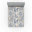 Bleu ciel foncé / motif floral brun