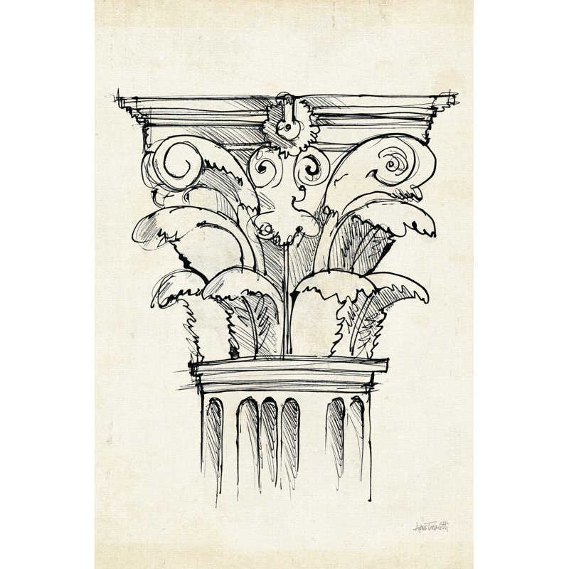 Museum Sketches VI by Anne Tavoletti - Wrapped Canvas Print, 91cm H x 61cm W