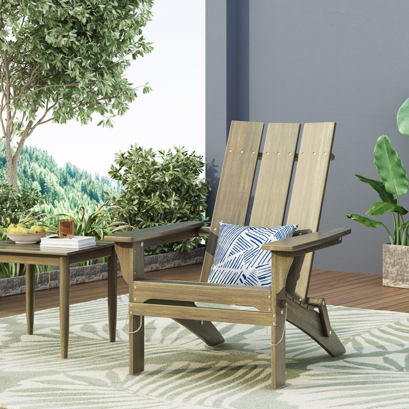 Chaise Adirondack pliable, Gris