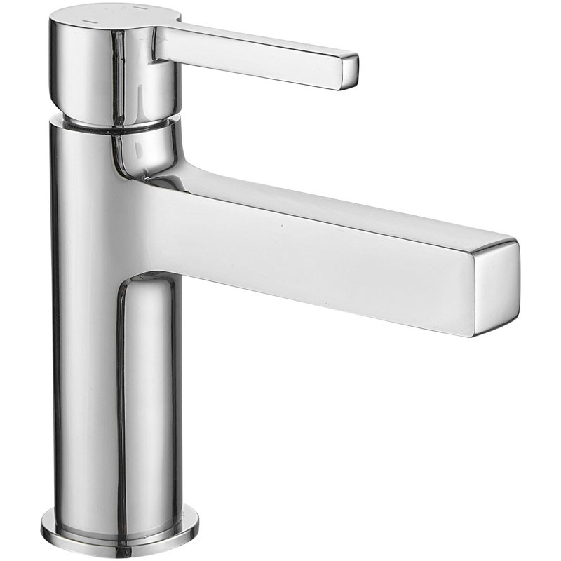 Robinet de lavabo de salle de bain à un trou, Chrome poli