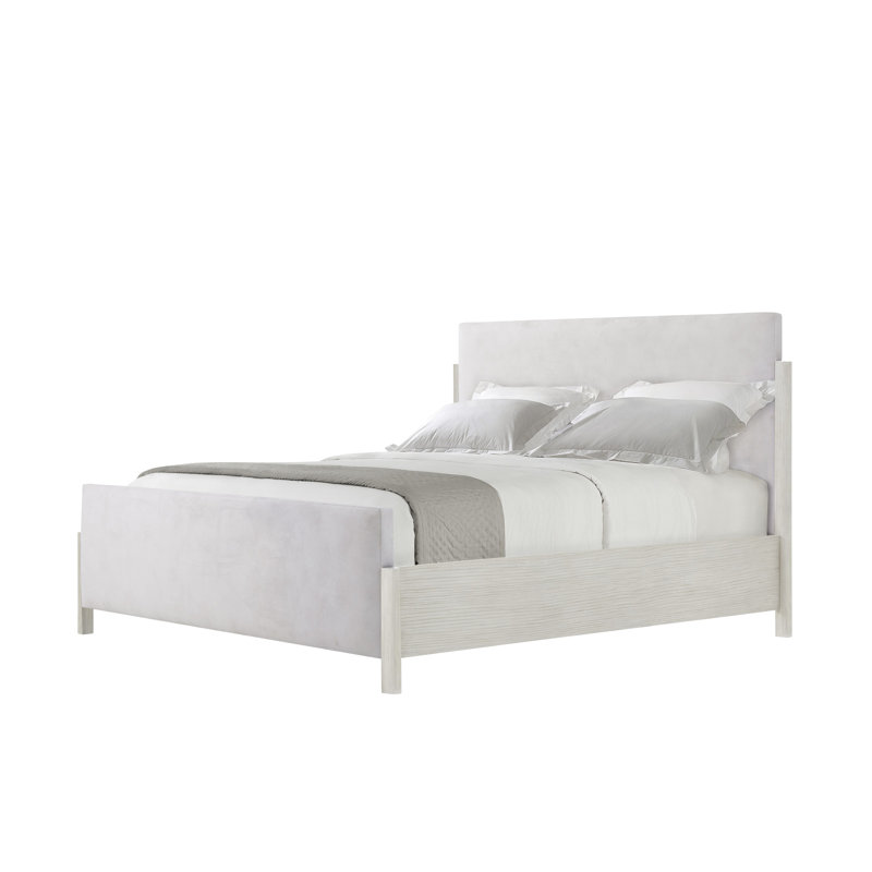 Urbane Upholstered Bed, White/Sundew