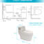 Toilette en céramique avec technologie Tornado - une pièce, blanc, siège silencieux, haute, puissant nettoyage en glaçage à fermeture en douceur blanche, chasse d'eau, hauteur de chaise