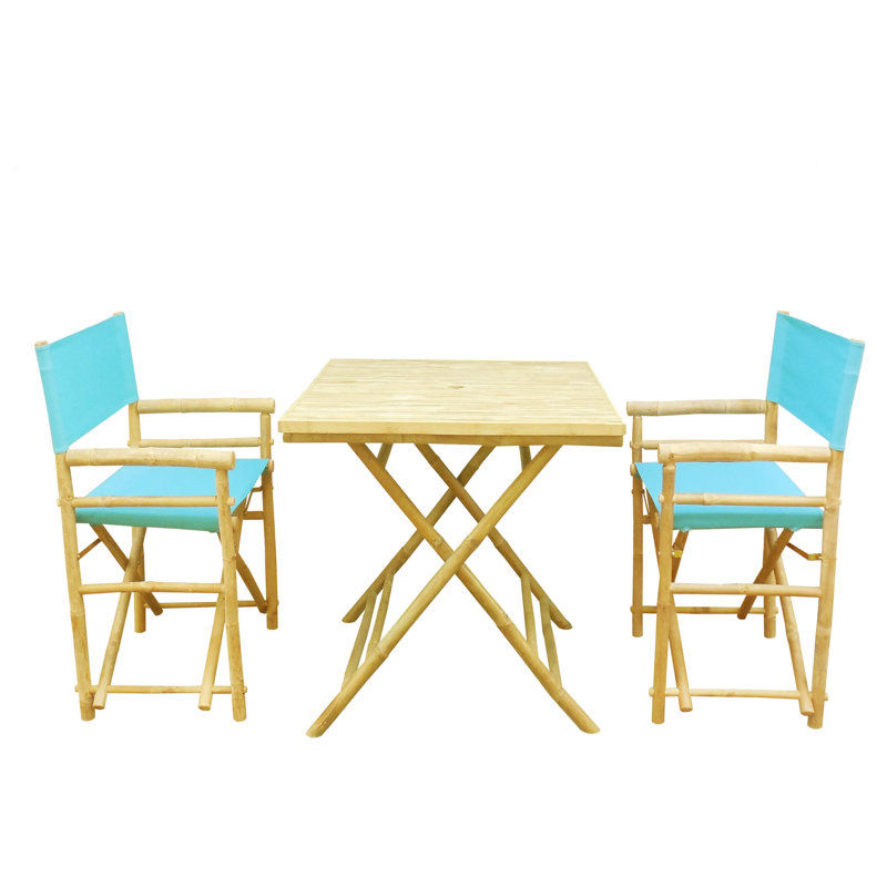 Ensemble bistro 3 pièces Shawmut, Turquoise / bleu