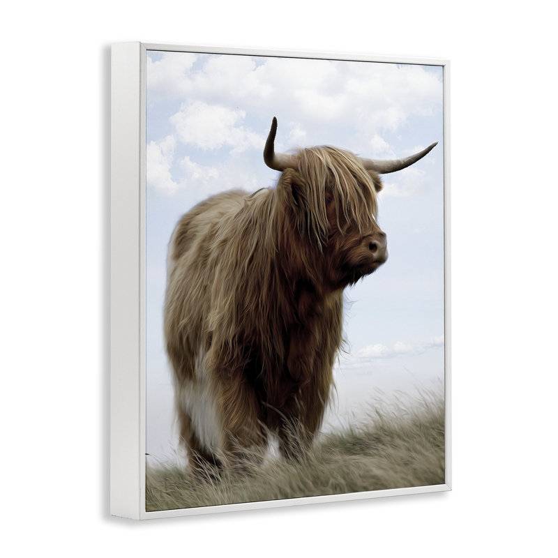 Giclée encadrée «Restland Look Highland» par Marcus Prime, H 14 po x l 11 po, Estampe numérique encadrée blanc bord de mer