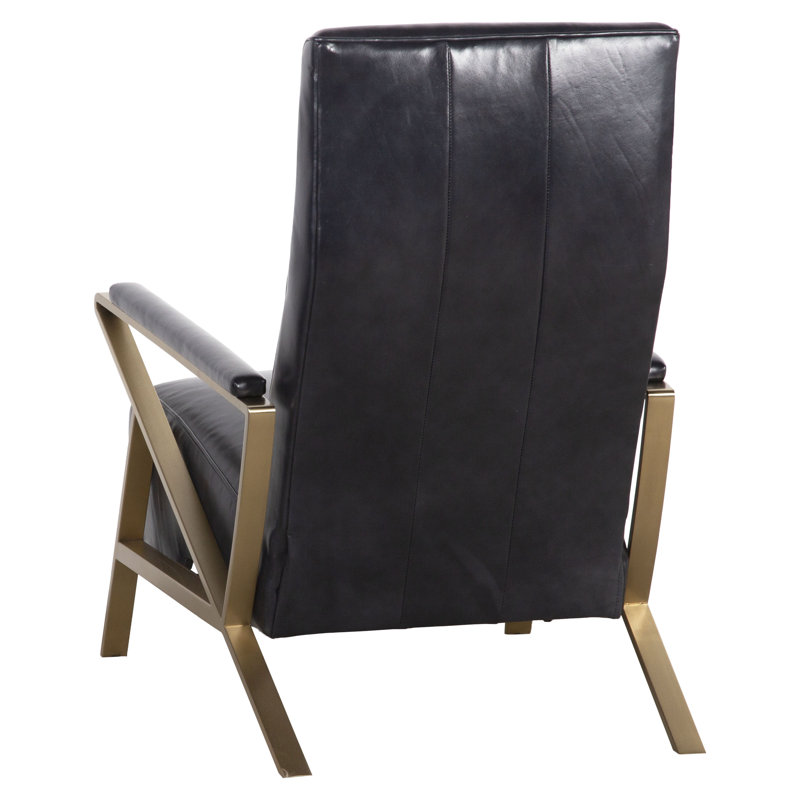 Fauteuil inclinable manuel standard en cuir véritable de 28,25 po Infinity, Perle 1181, Laiton brossé