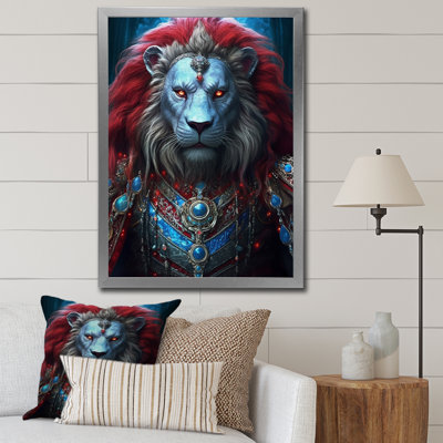 " Ancient Portrait Of Majestic Lion King I "