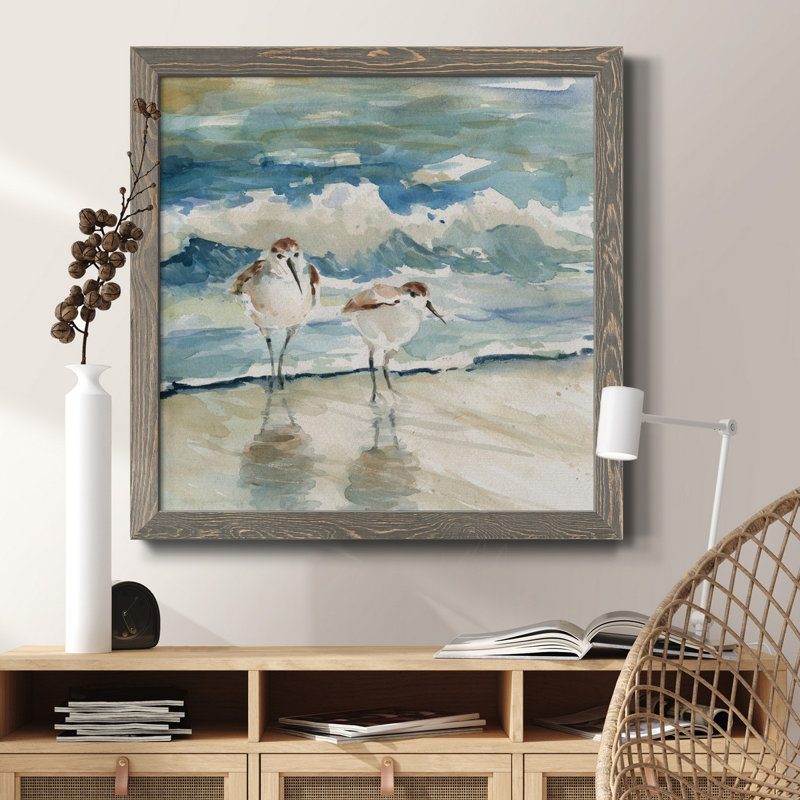 Lagune - cadre photo, impression sur toile, Cadre gris, H 27,5 po x l 27,5 po x P 1,5 po