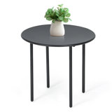 Florman Steel Round Side Table  Versatile Indoor/Outdoor End Table For Living Room, Bedroom, Yard, Balcony, Or Office