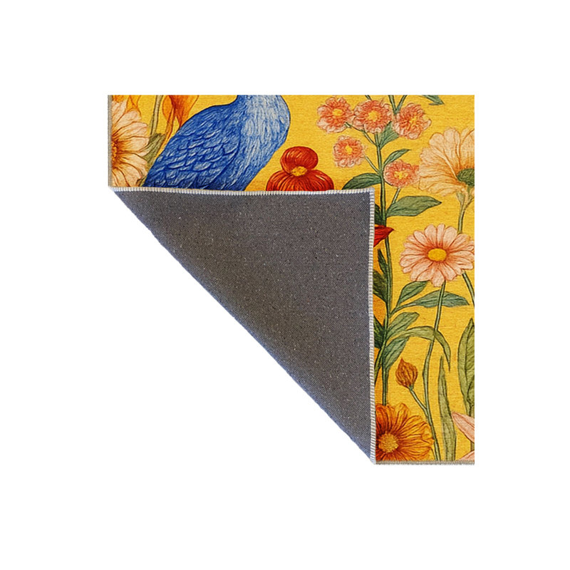 Tapis orange tissé lavable Mosso, 4'11" x 7'7"
