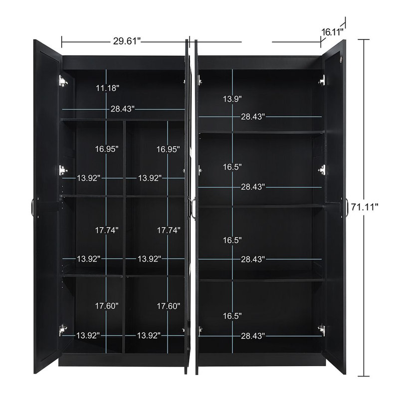 Hopkins Storage Bookcase, Black