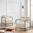 Sinobi Upholstered Accent Armchair with Metal Frame-1803305525