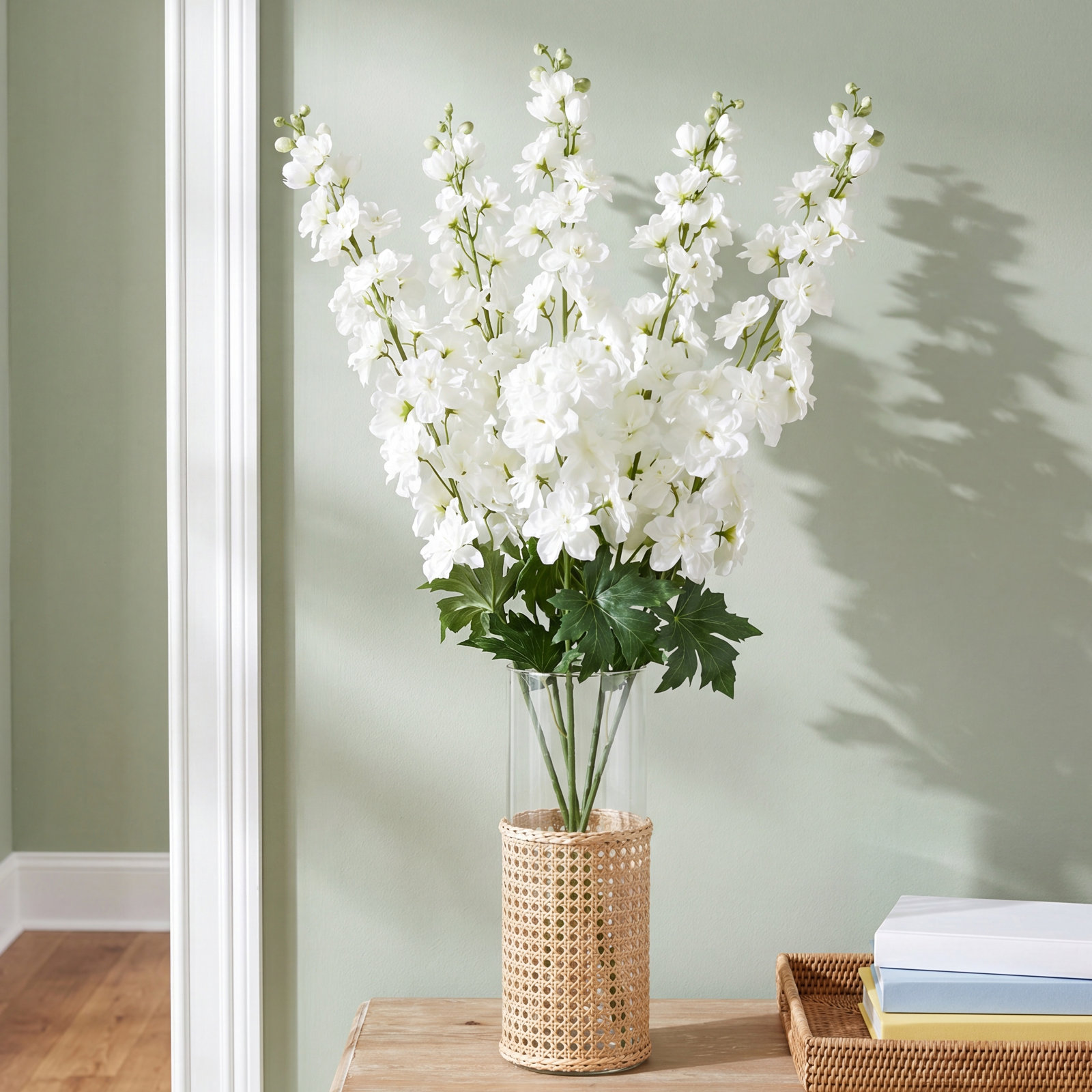 Delphinium Floral Stems, White