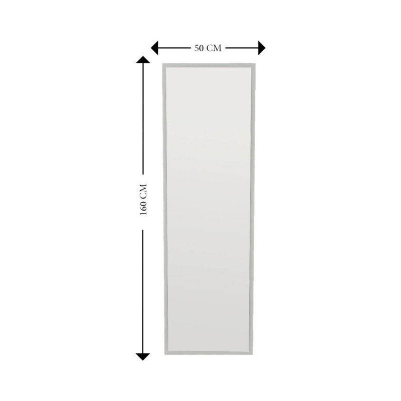 Goner Engineered Wood Flat Mirror, White