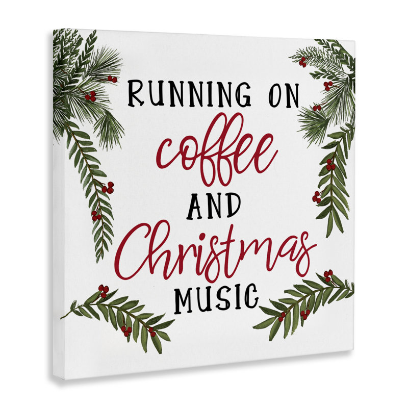 «Coffee & Christmas Music Canvas», conception par Dogwood Portfolio, H 17 po x l 17 po