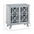 Sideboard Buffet Cabinet, Kitchen Storage Cabinet, Accent Cabinet With Double Fretwork Doors And Metal Handles For Living Room