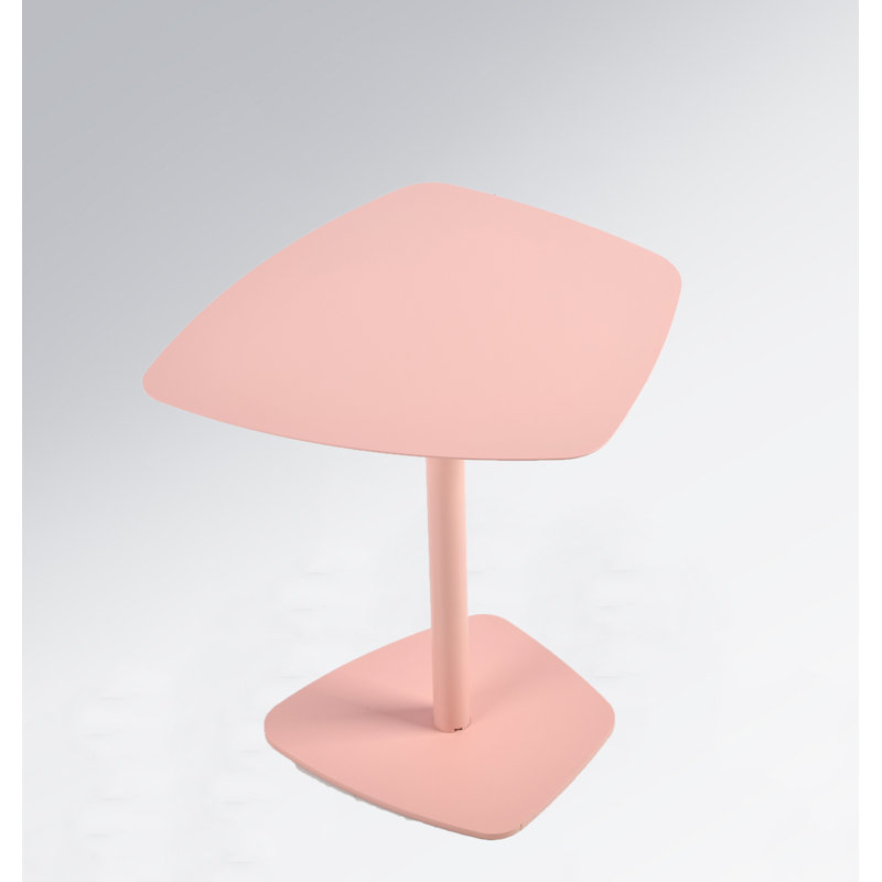 Glenis Iron Top End Table, Pink