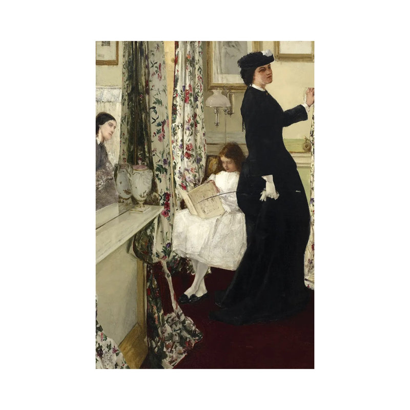 Harmony In Green And Rose The Music Room by James Abbott McNeill Whistler - 1 Piece Wall Art on Canvas, Does Not Apply