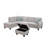 Left Hand Facing Sofa & Chaise With Ottoman-986549139