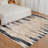 Washable Rug 8x10 Living Room Rugs Modern Neutral Mat for Dining Room Large Soft Carpet Non Slip Low Pile Pet Friendly Floor Mat for Farmhouse Apartment Bedroom Dorm, Black-147000840-147000855