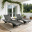Chaise longue d'extérieur en osier PE