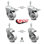 TS Caster Set 4 w/Roller Bearing-4"Wheels&10MM Stems-2 w/TTL BRK