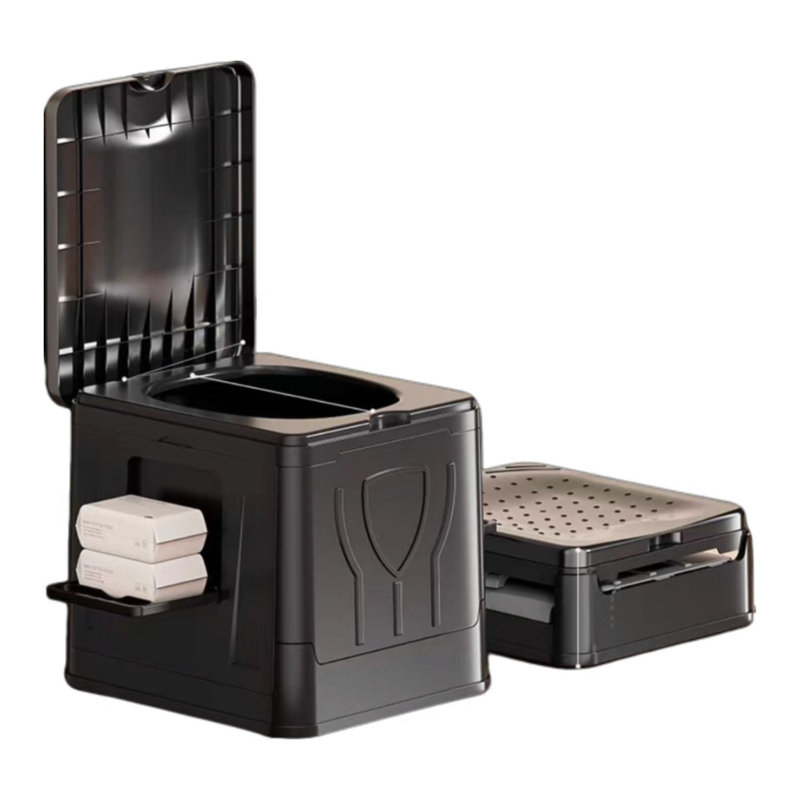 Toilette de camping pliable 30L portable noire