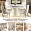 Table de salle à manger 59,05 po Modern White Stone