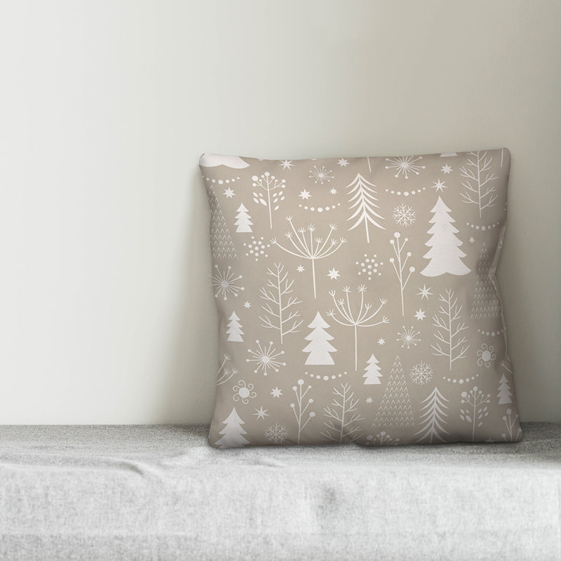  Housse de coussin Christmas Tree, 16 po x 1 po, Or