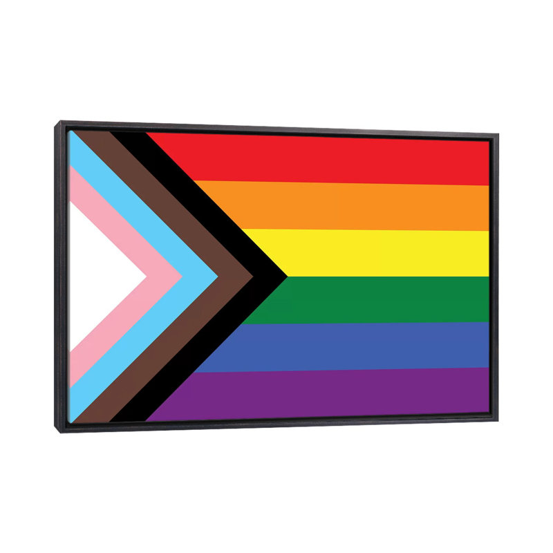 « Progress Pride flag » par 5by5collectif-impression, Pas de tapis, H 18 po x l 26 po x P 1,5 po