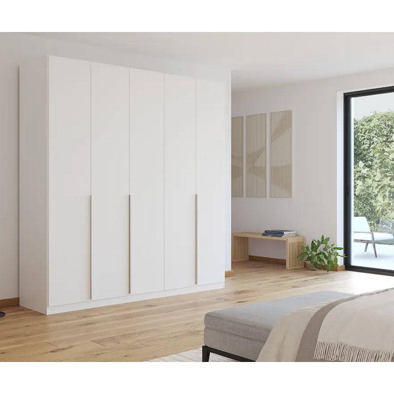 Alabama 2 Door Wardrobe, Alpine White, 229 cm H x 226 cm W x 54 cm D, Classic
