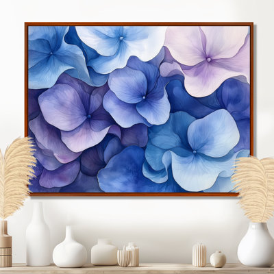 Jacelyn, hortensia, pétales, vagues d'harmonie - hortensia, art mural