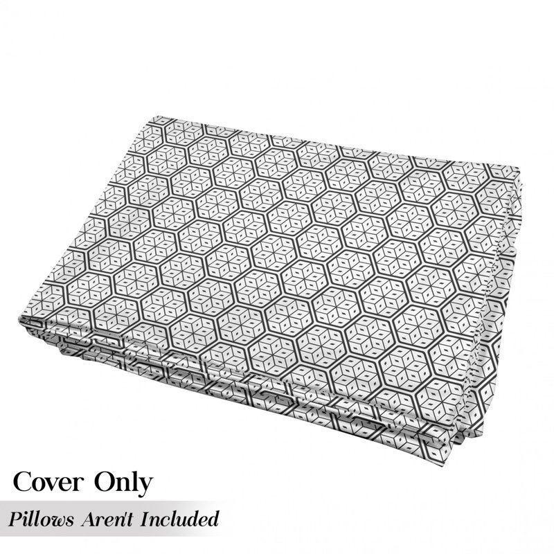 Housse de coussin d'extérieur hexagonale, H 2 po x l 36 po x P 88 po