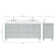 ARIEL Monrow 72 Double Sink Bathroom Vanity with Carrara Quartz Top