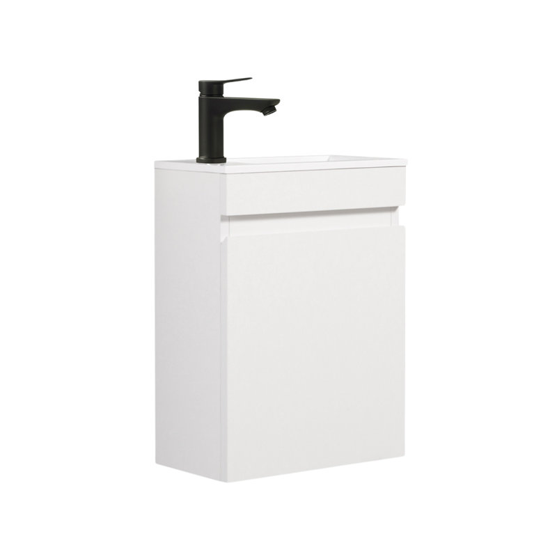 Single Bathroom Vanity with Integrated Resin Basin