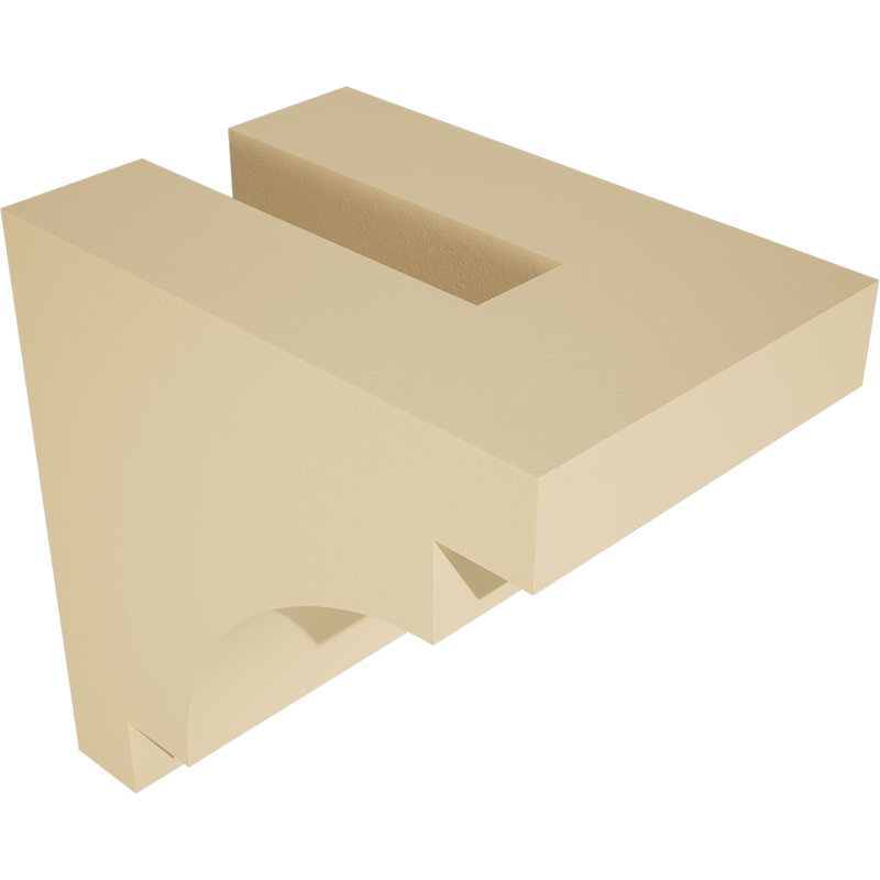 Corbeau d'uréthane méditerranéen Signature, brun clair apprêté, 6 po x 4 po x 6 po