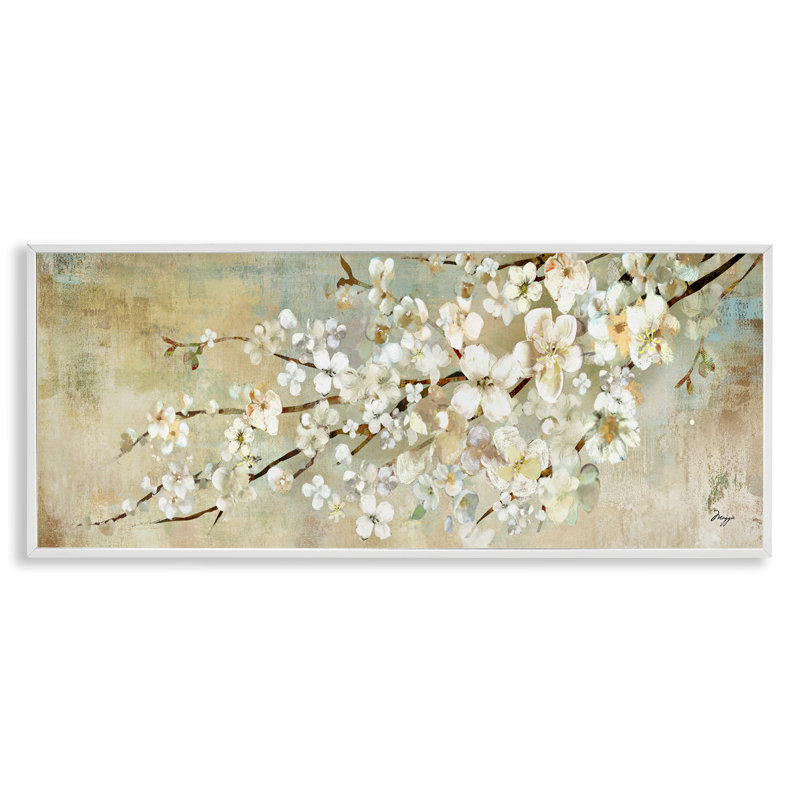 «Blooming Flower Tree Branch», art giclée par Main Line Studio, Estampe numérique encadrée blanc bord de mer