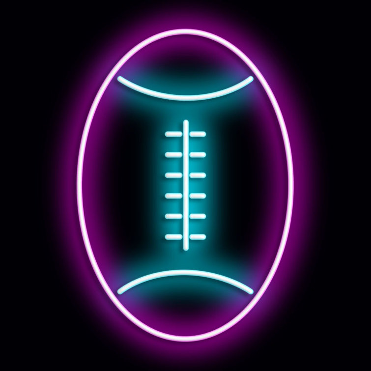 Maturi Rugby Ball 60cm LED Sports Neon Sign | Wayfair.co.uk