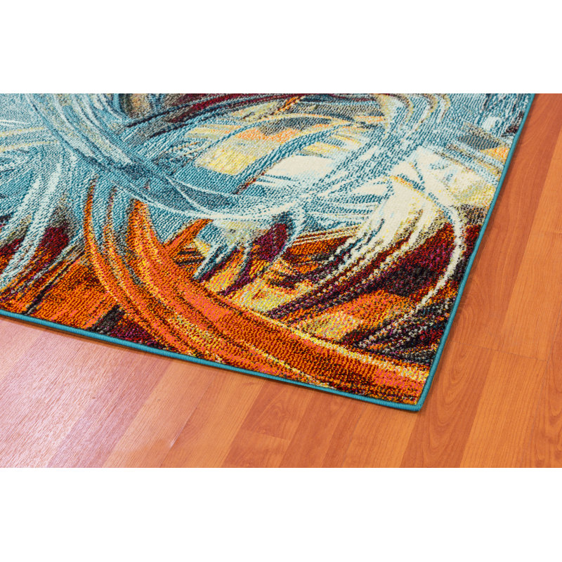 Tapis bleu Darlene, Rectangle 7 pi 10 po x 10 pi 10 po