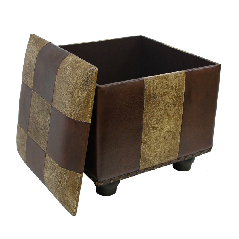 Lashonda Faux Leather Ottoman