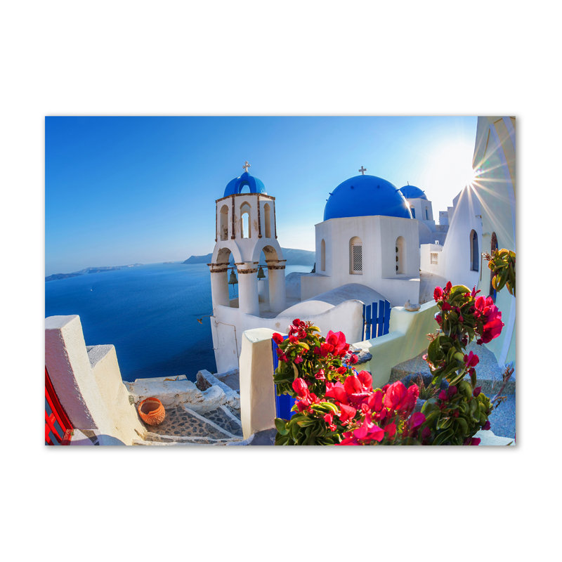 Santorini Greece - Wrapped Canvas Print