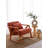 Luxurious Wing Chair, Vermilion Velvet Fabric, 26.4 x 29.5 x 33.5 inches | Sturdy Wooden Legs, Comfortable Sitting Height: 20.1 inches | Perfect Accent Chair for Living Room, Stylish and Cozy Design-832952480